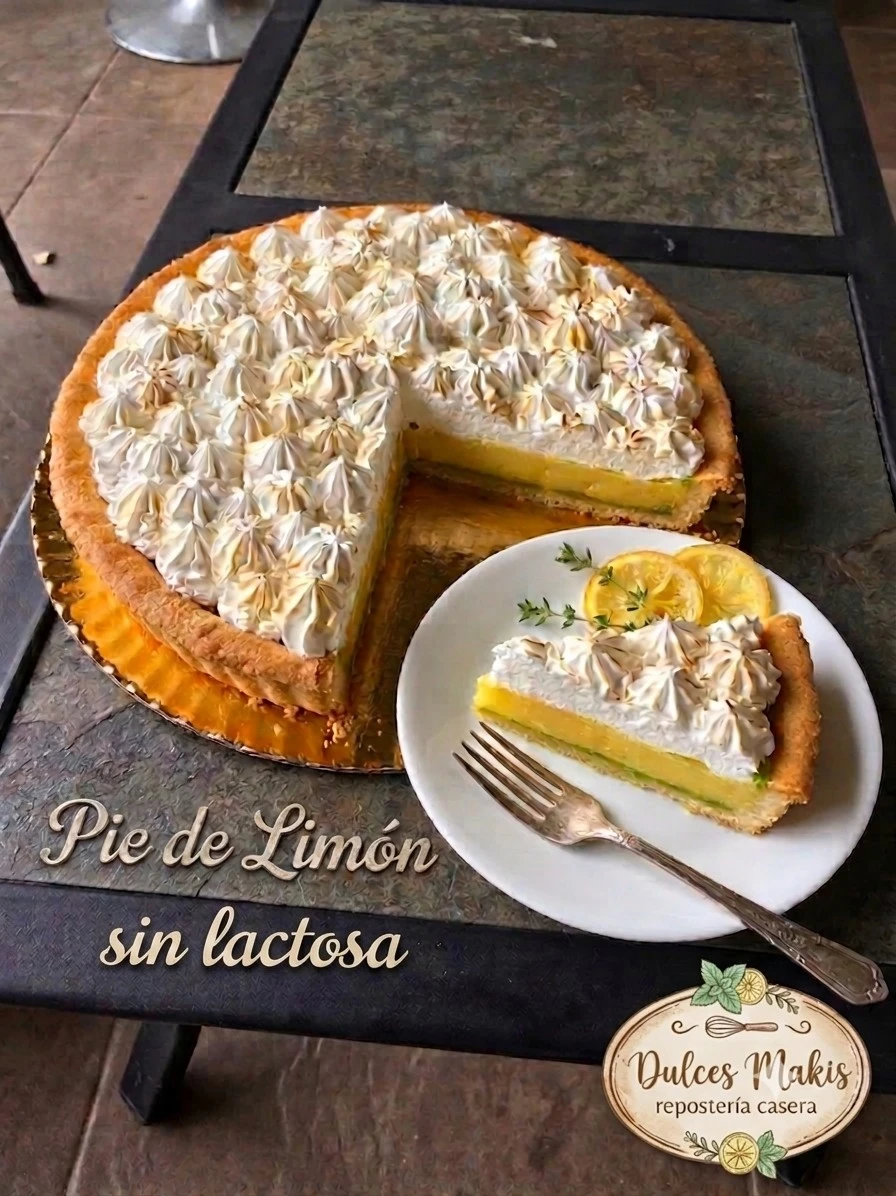 Pie de Limón Pequeño Sin Lactosa. 8 - 10 Personas.