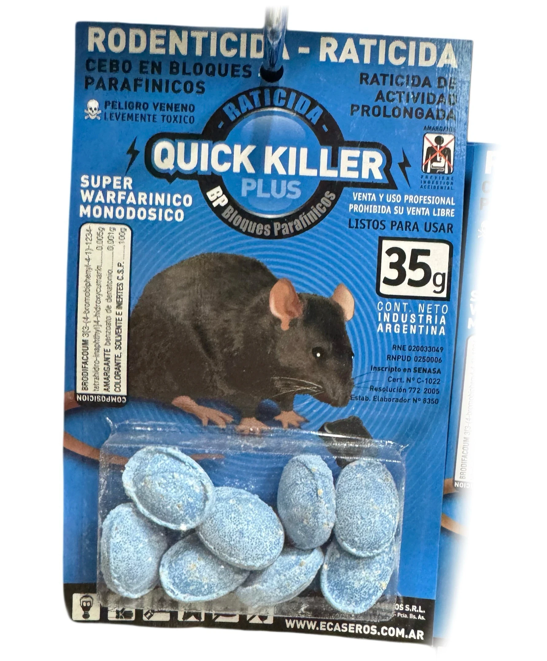 Bloque Raticida quick killer 