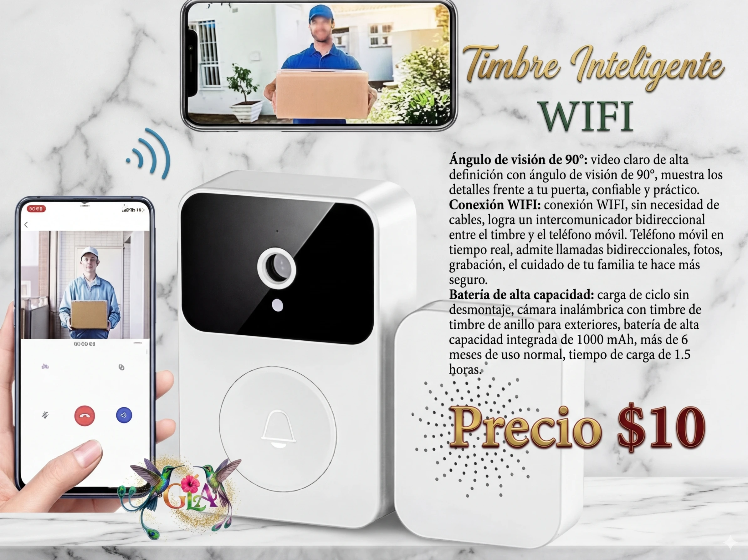 Timbre wifi con camara 