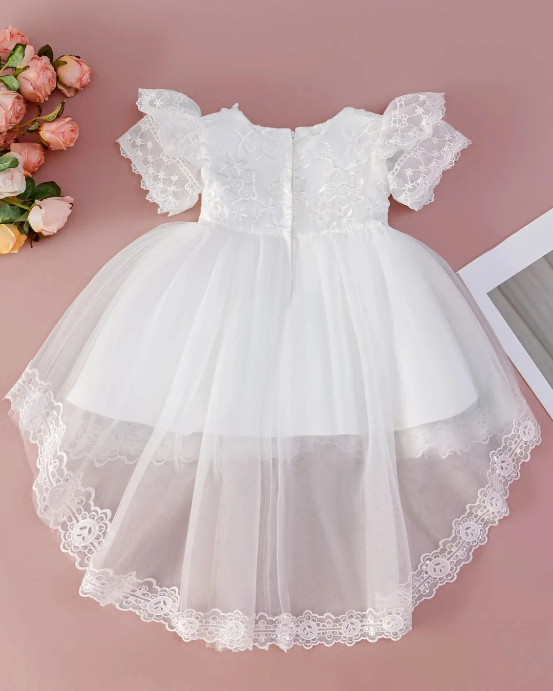 VESTIDO DE CEREMONIA CON COLA BL 3