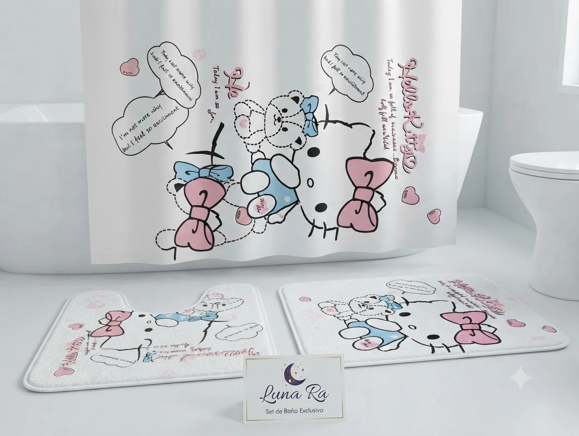 JUEGO DE BAÑO 🚽👙 DE HELLO KITTY  5