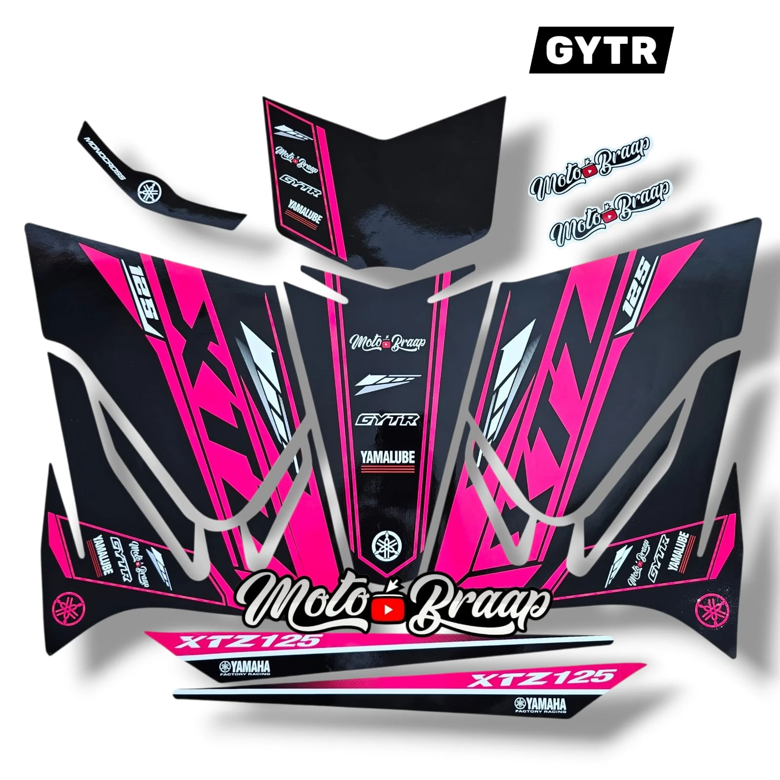 Xtz 125 Calcomanias GYTR Fucsia
