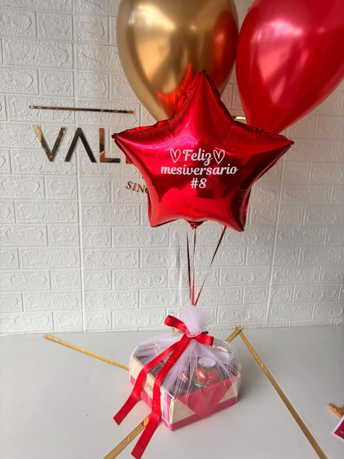 Empque en tul y globos