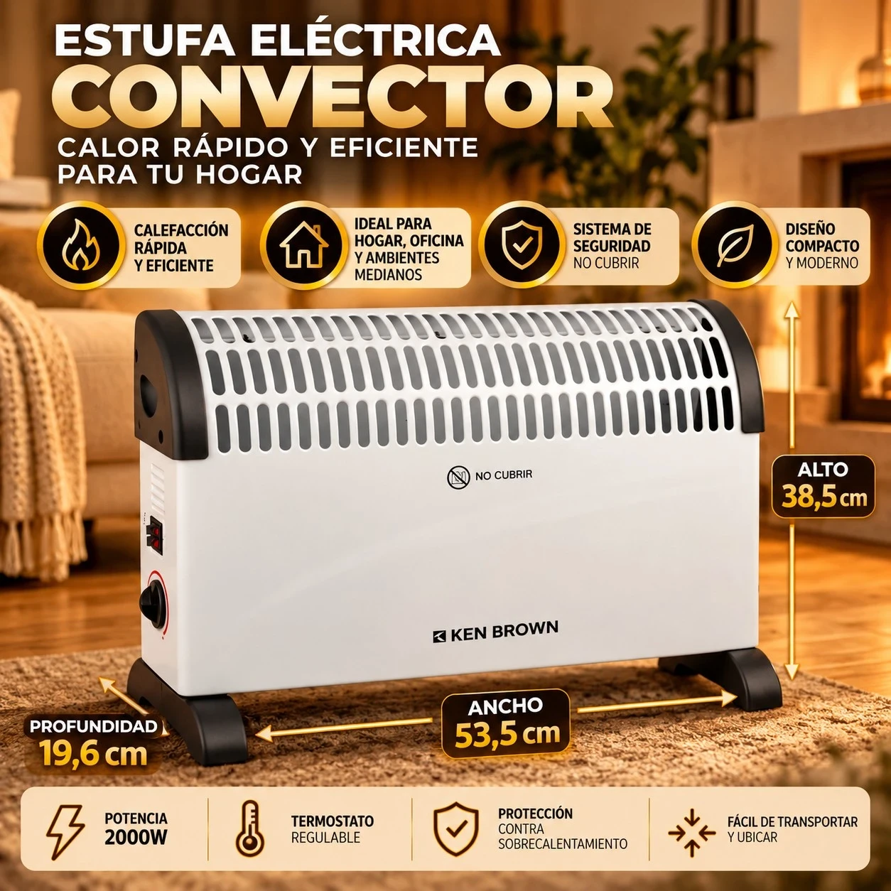 CONVECTOR KB-16 KEN BROWN CONSULTAR DISPONIBILIDAD CON EL VENDEDOR 