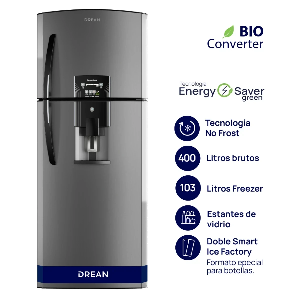 Heladera Drean no frost 400lt  RDP400FZRT