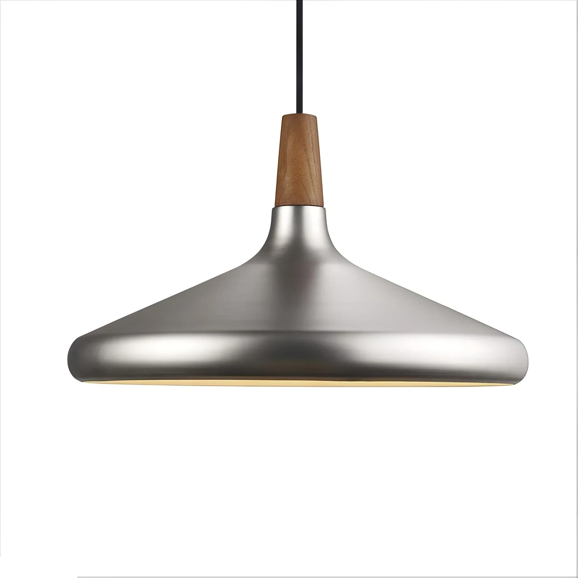 LAMPARA COLGANTE SOMBRERO CROMO 1L E27 4
