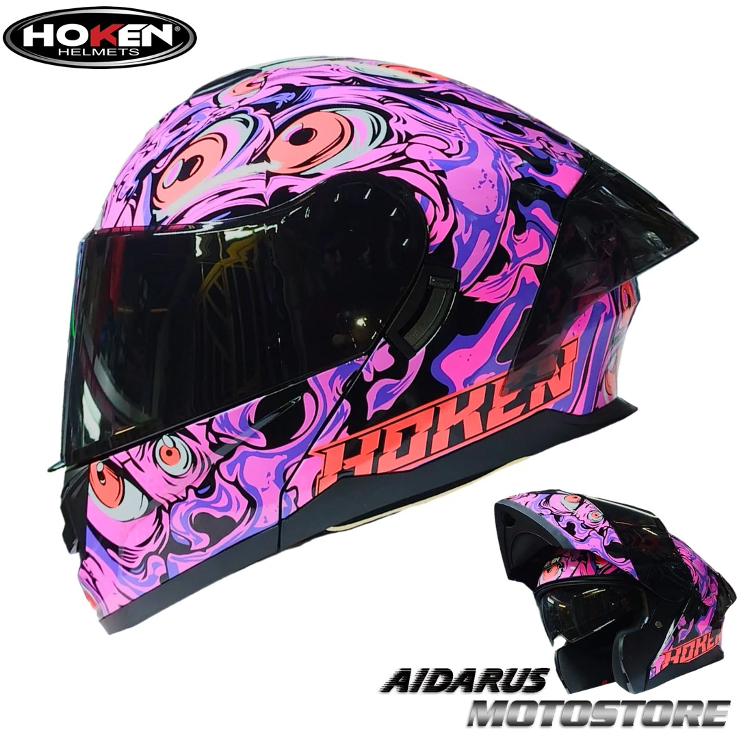 CASCO HOKEN ABATIBLE FF900 DISEÑO BRILLO
