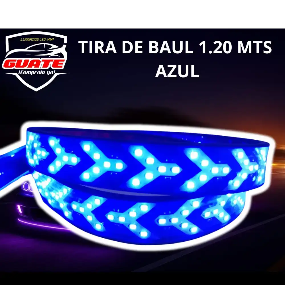 TIRA LED TRASERA O BAUL AZUL