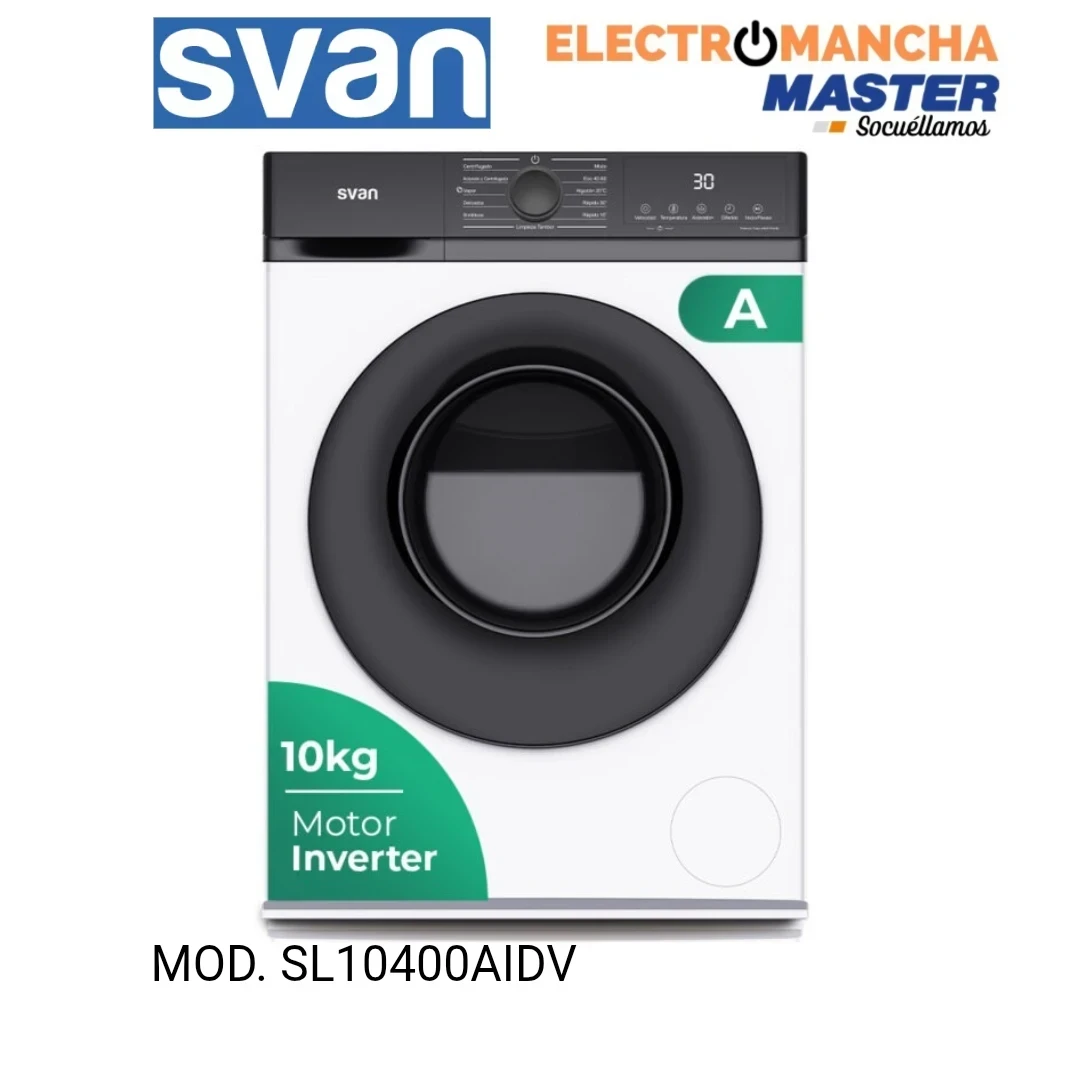 LAVADORA SVAN SL10400AIDV 10 KG. 1400 RPM. A