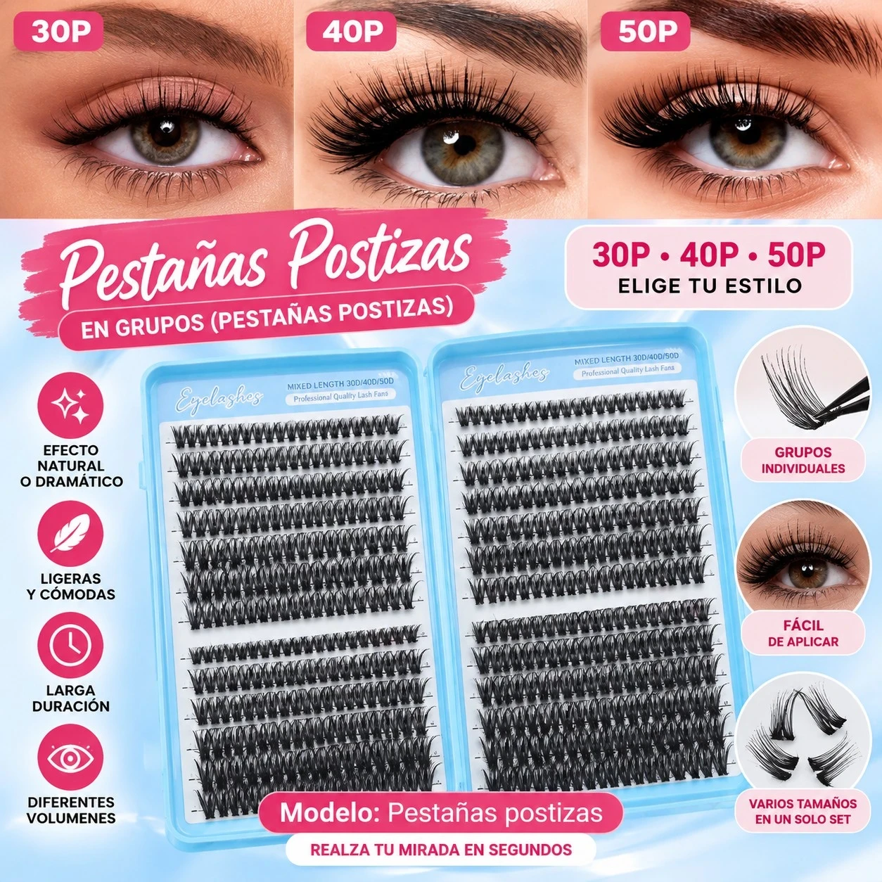 lumera libro de pestañas efecto volumen 30p • 40p • 50p