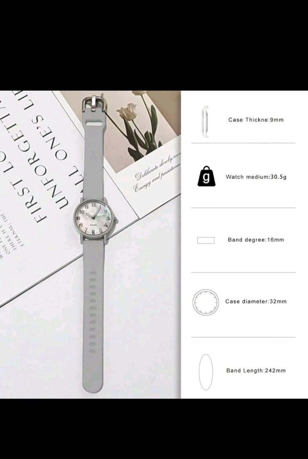 Reloj minimalista/ Correa de silicona 4
