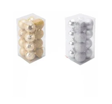 BOLAS DE NAVIDAD 5CM X16 UNIDADES 12061