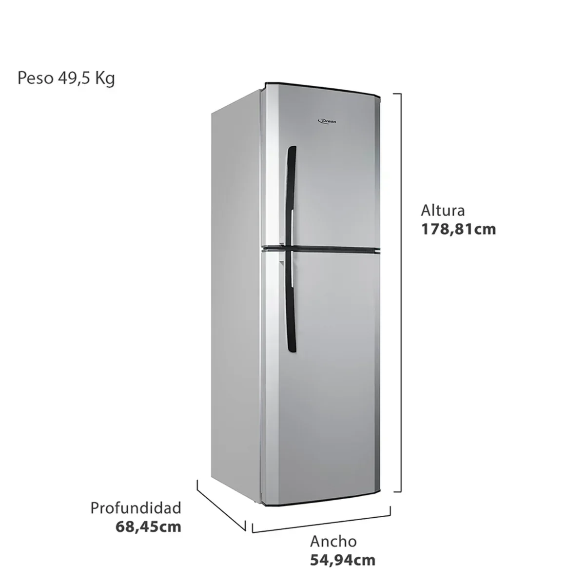Heladera Drean Hdr320F00S Silver 7