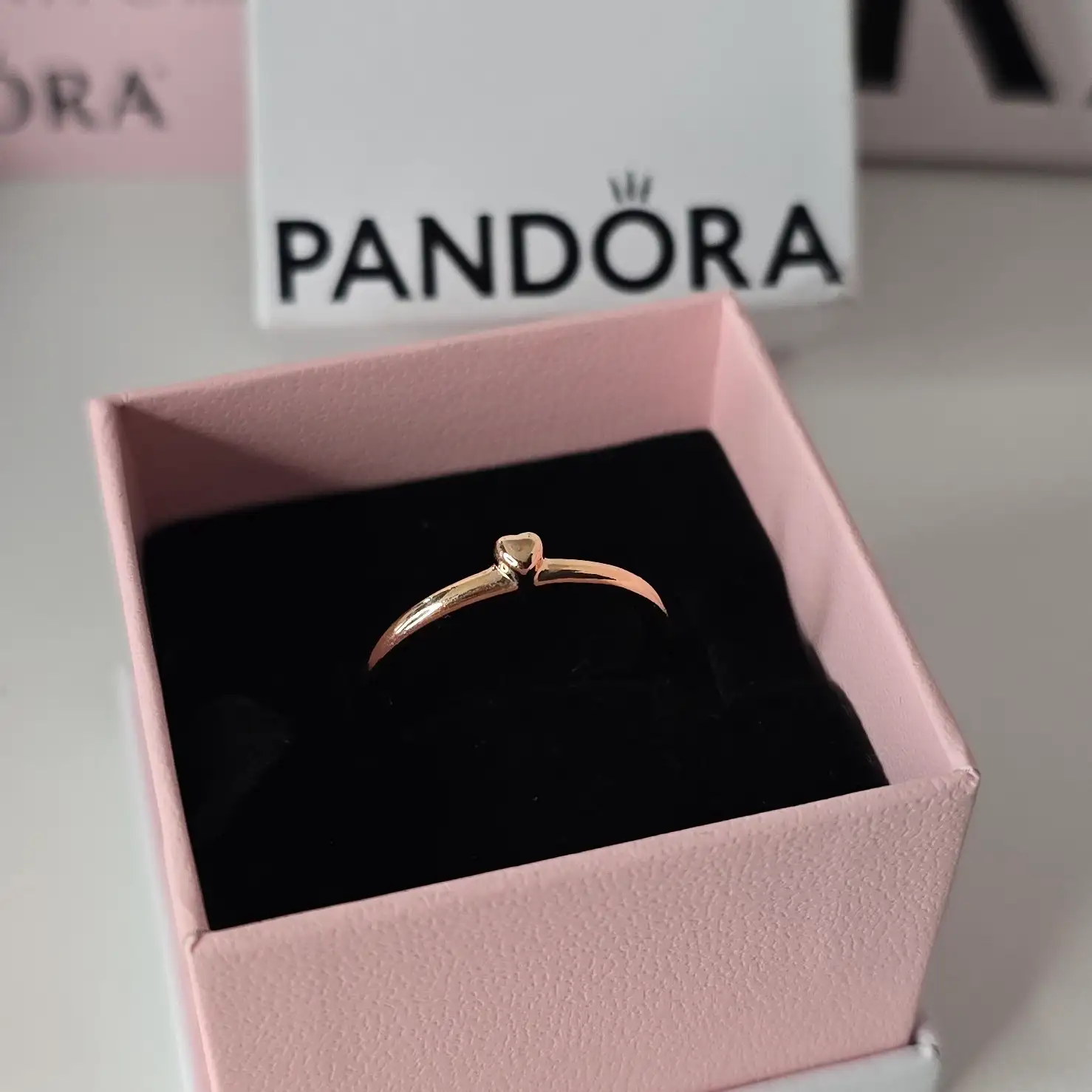 Pandora Rose Gold puzzle heart Rose gold ring