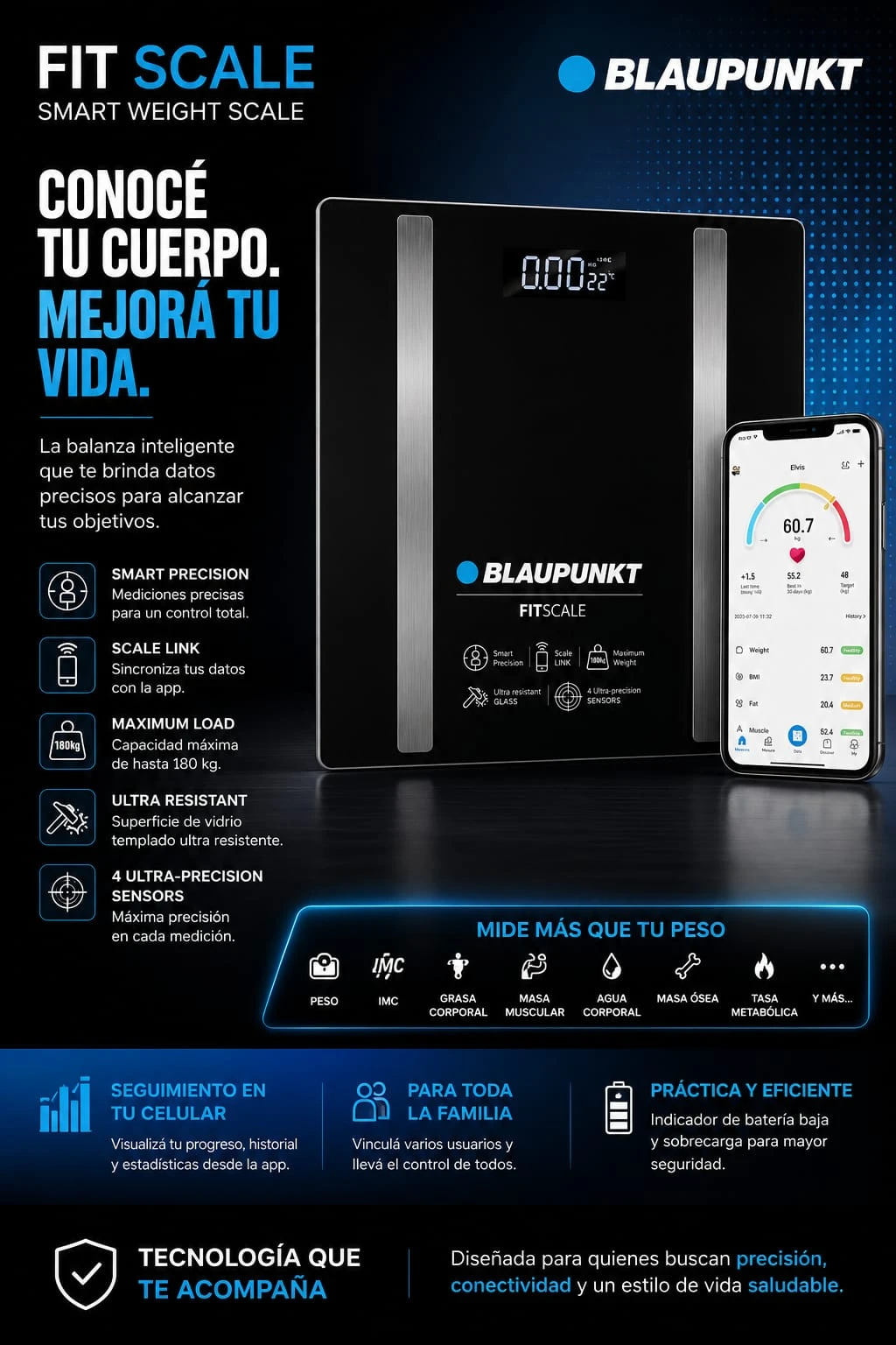 Balanza Fit Scale Blaupunkt
