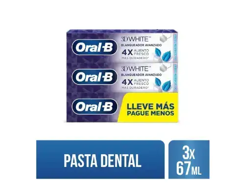 Crema Oral B 3D White x 3 con 107 mo c/u