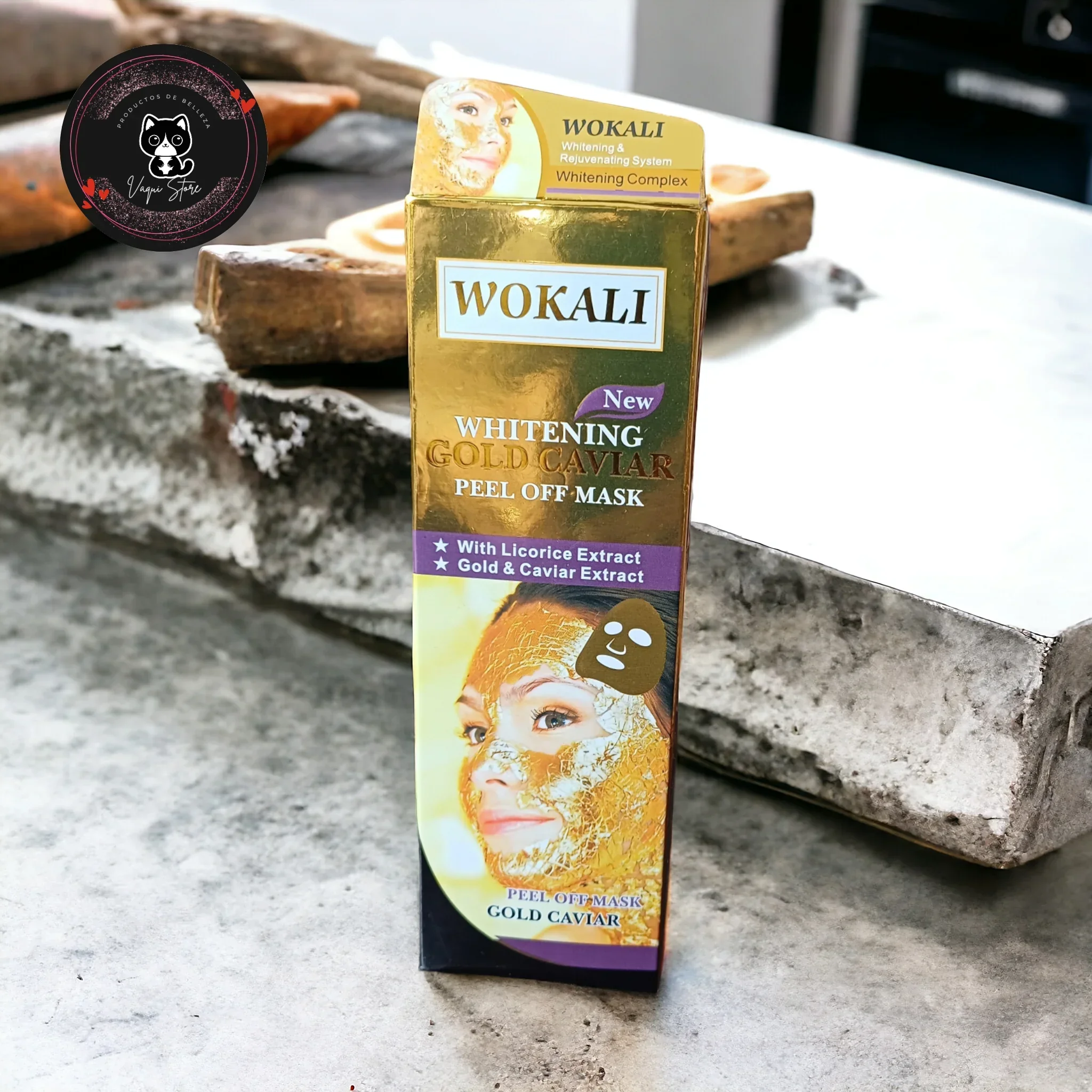 Mascarilla facial para todo tipo de piel Wokali Mascarilla Gold Caviar