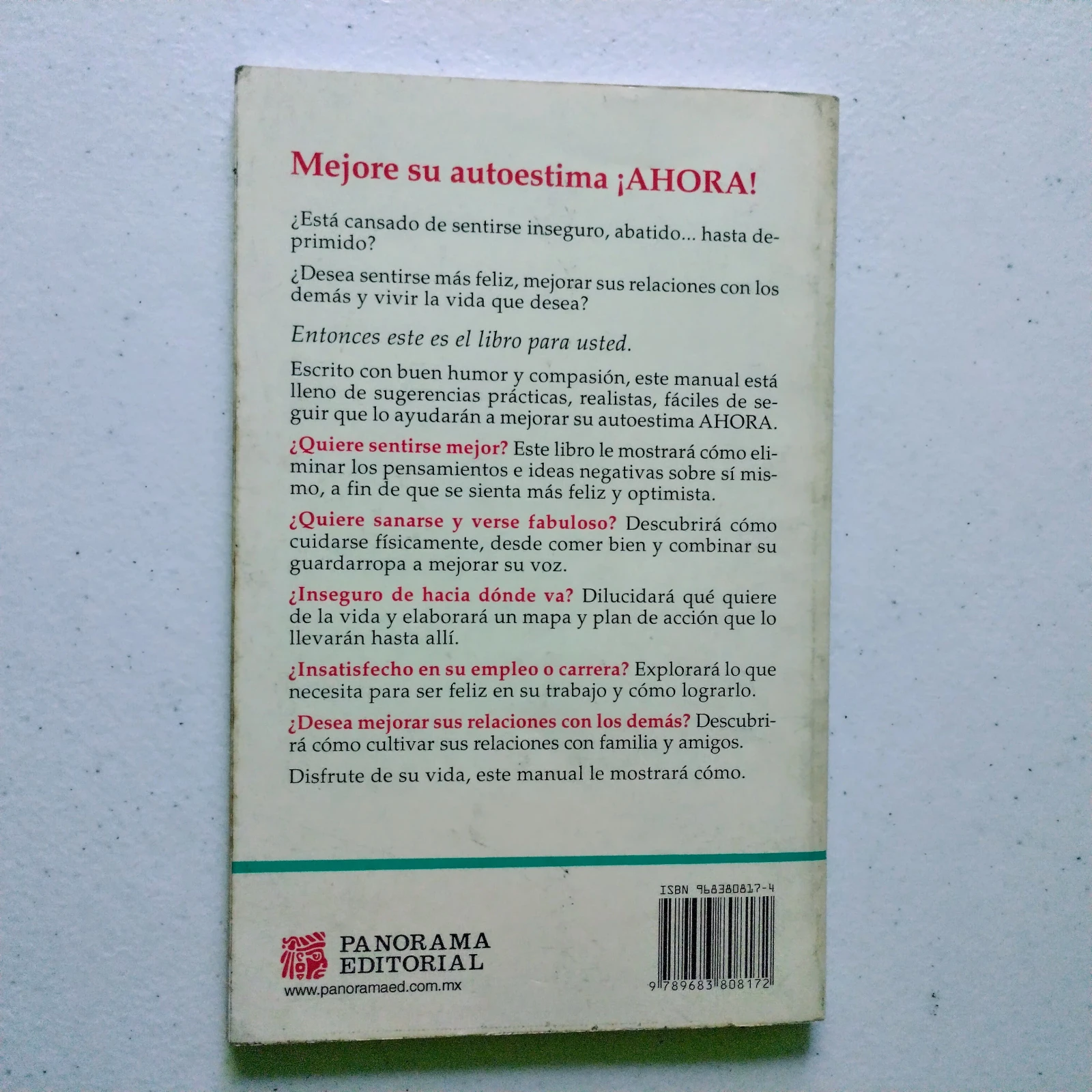 101 maneras de mejorar su autoestima, Sheena Ashdown, usado 2