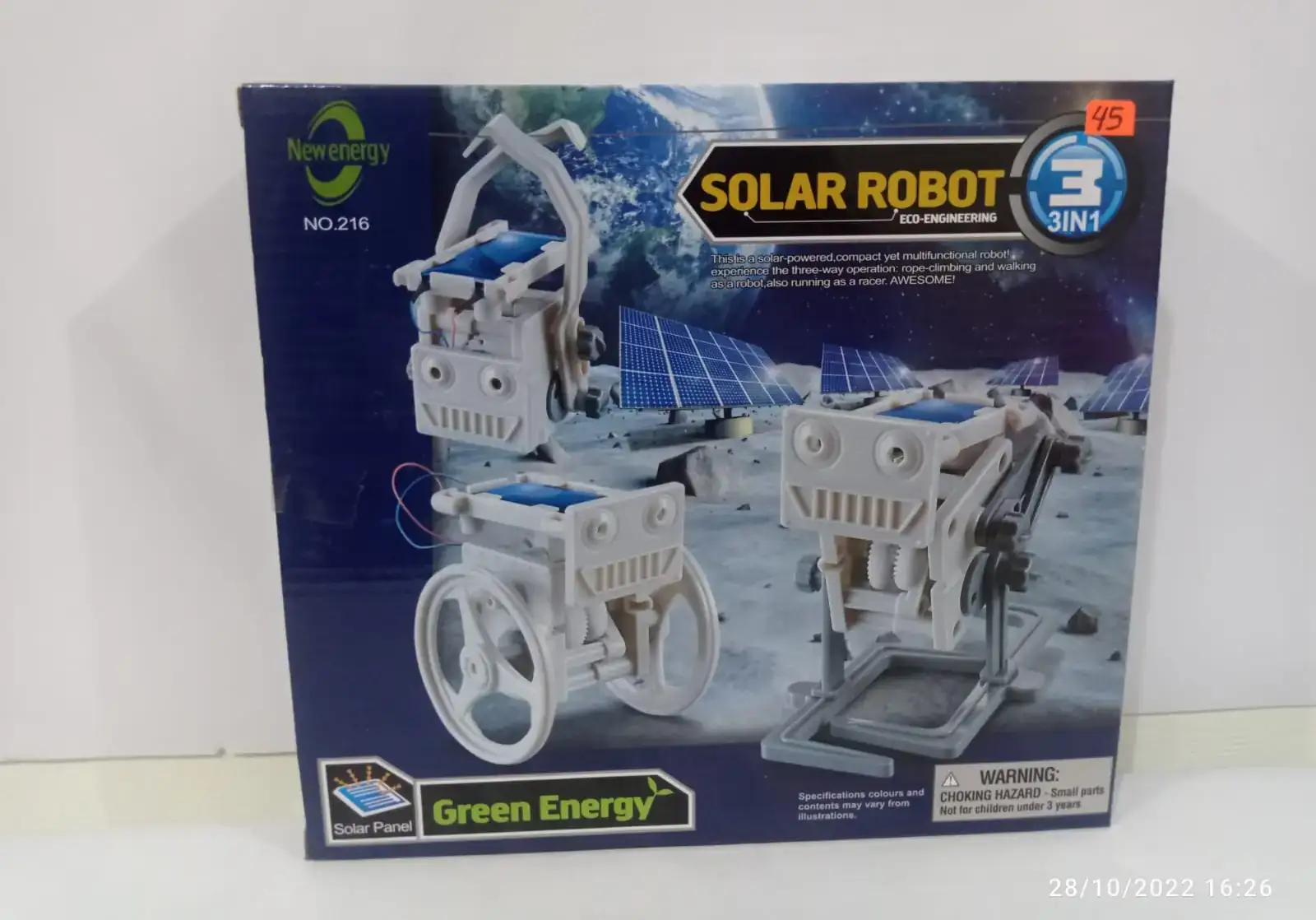 Robot con panel solar