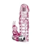 Funda Doble Vibrador Y Extensión Texturada Extiende 3,5Cm 6