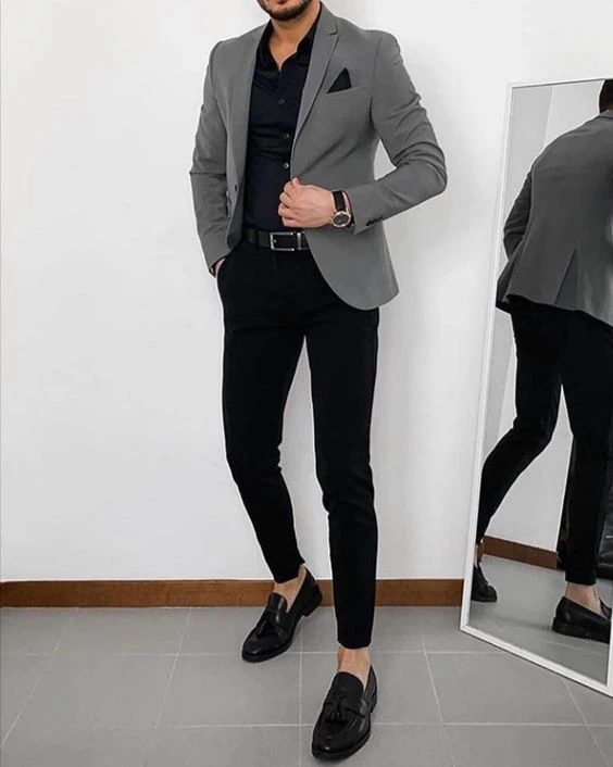 Blazers + pantalón de caballero Dril forro liso 2