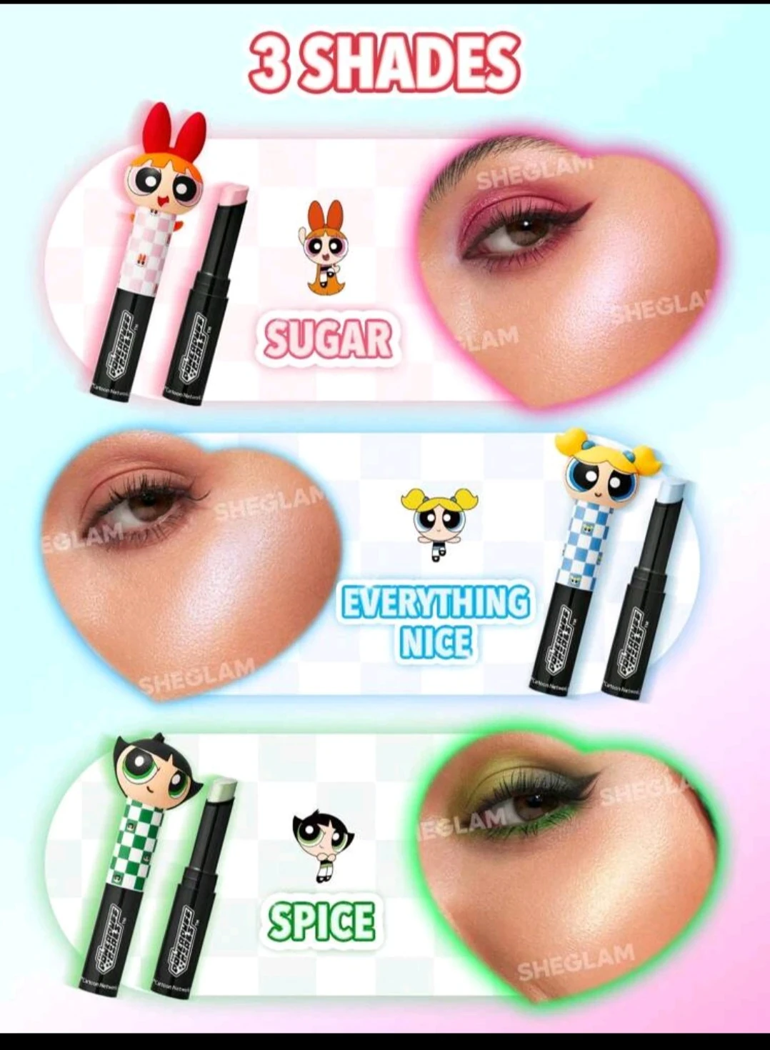 Colección chicas superpoderosas sheglam 3