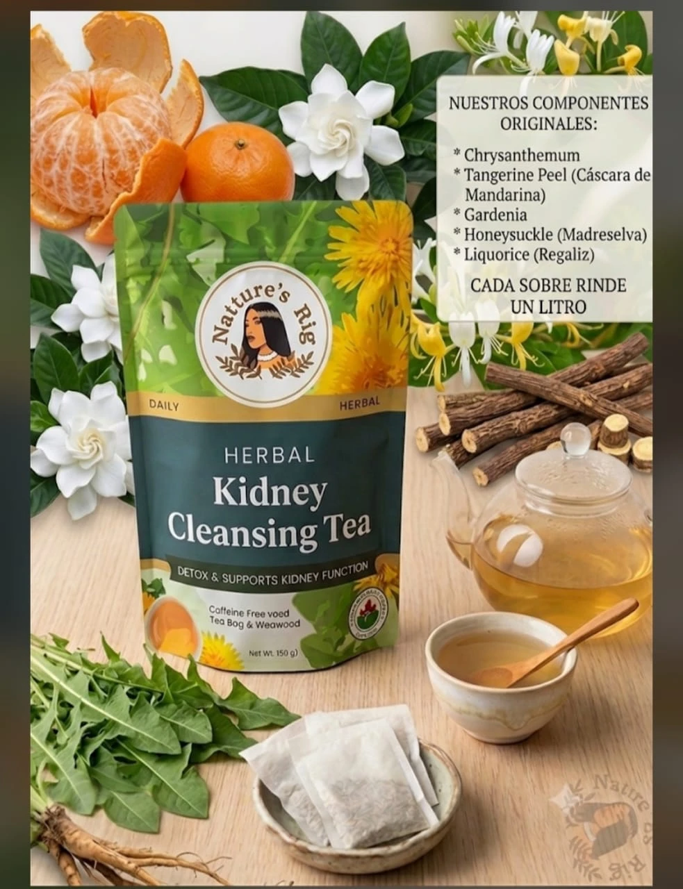 Herbal Kidney Cleansing Tea – Natture’s Rig 150 g