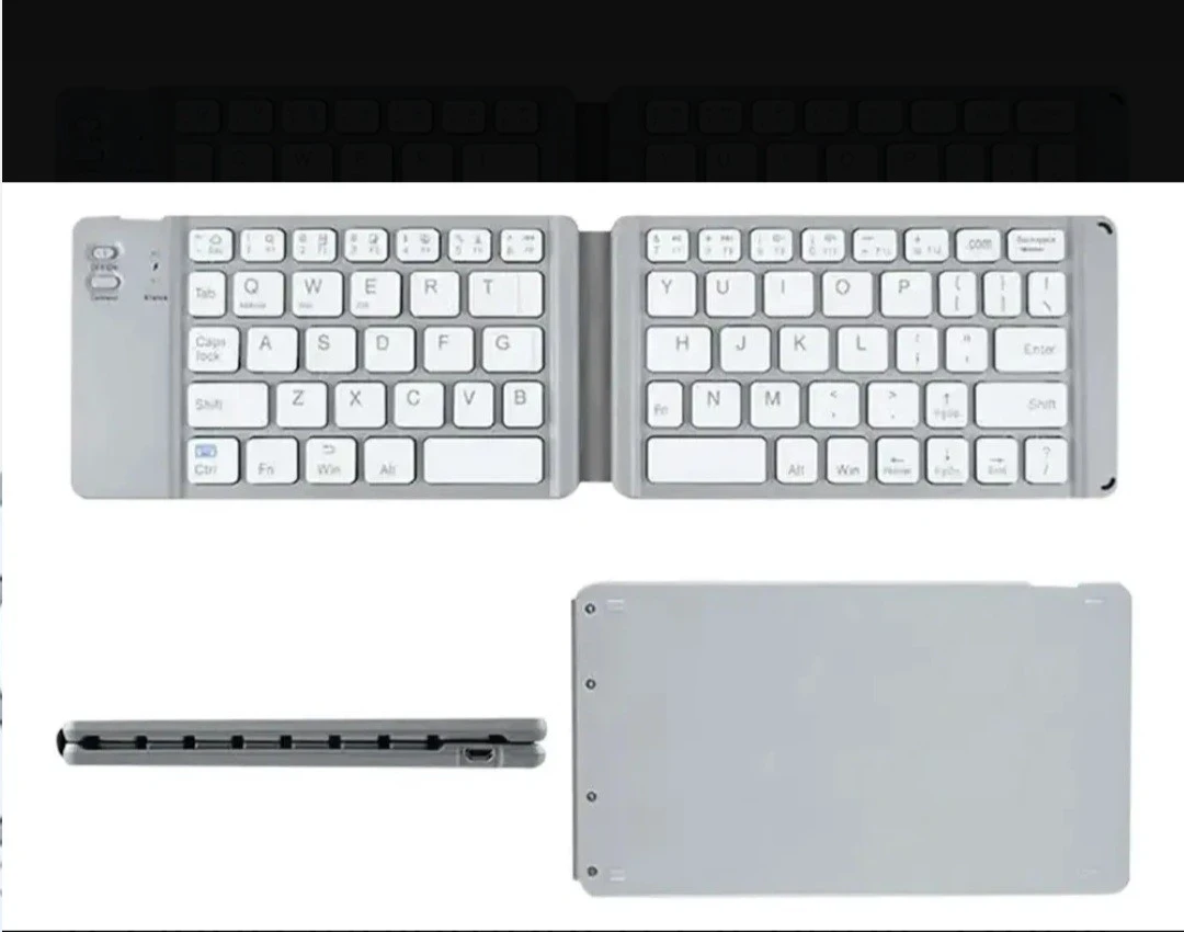 Mini Teclado Inalambricc Plegable Portatil, Bluetooth 3