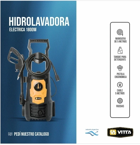 Hidrolavadora vitta 1800w presion max 135 BAR