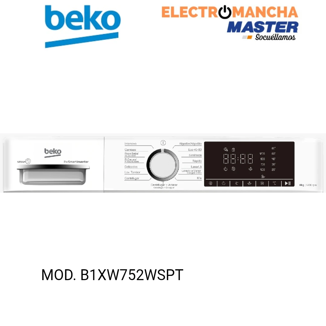 LAVADORA BEKO B1XW752WSPT 7 KILOS 1200 RPM CLASE B 4