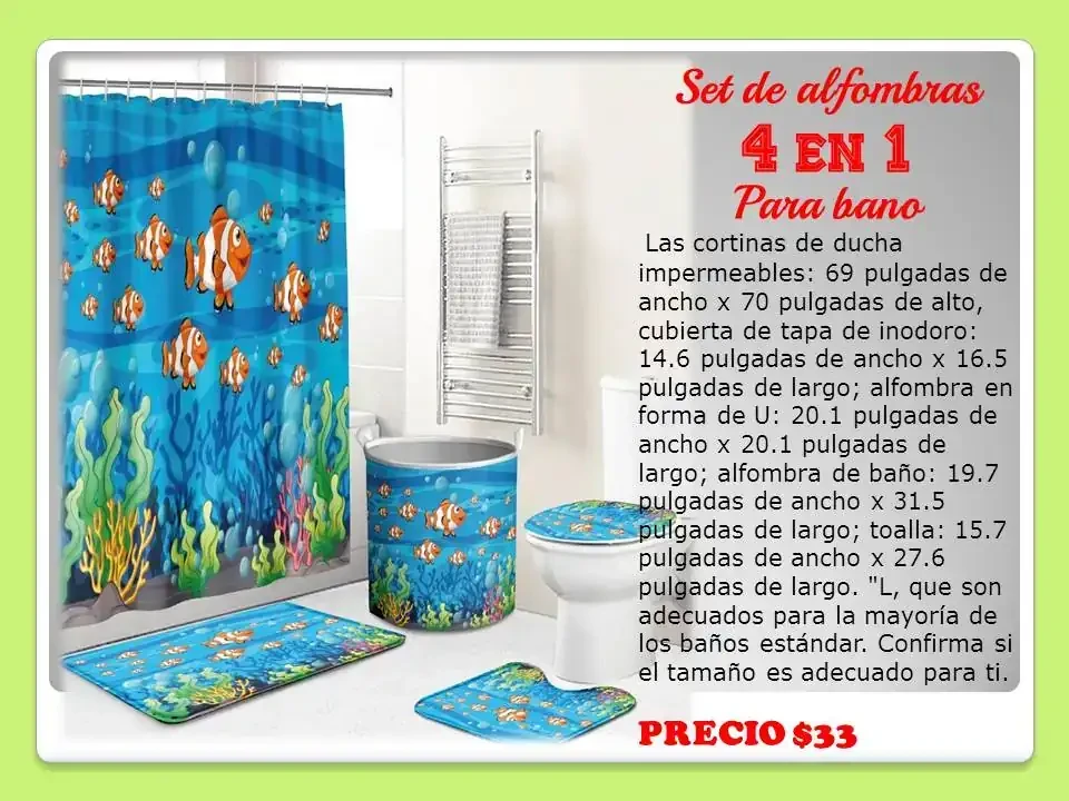Set de alfombras para baño 