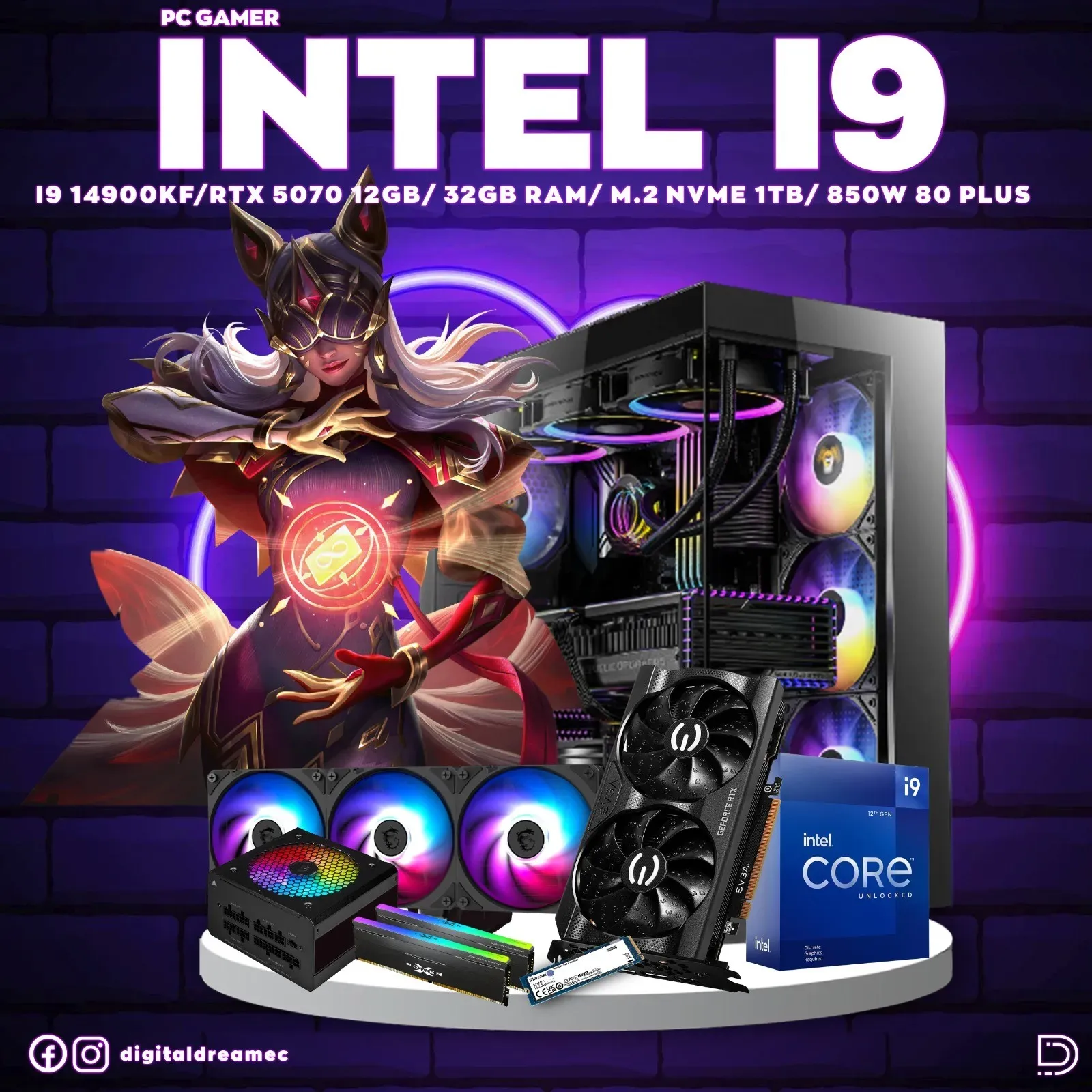I9 14900KF RTX 5070 12GB RAM 32GB 