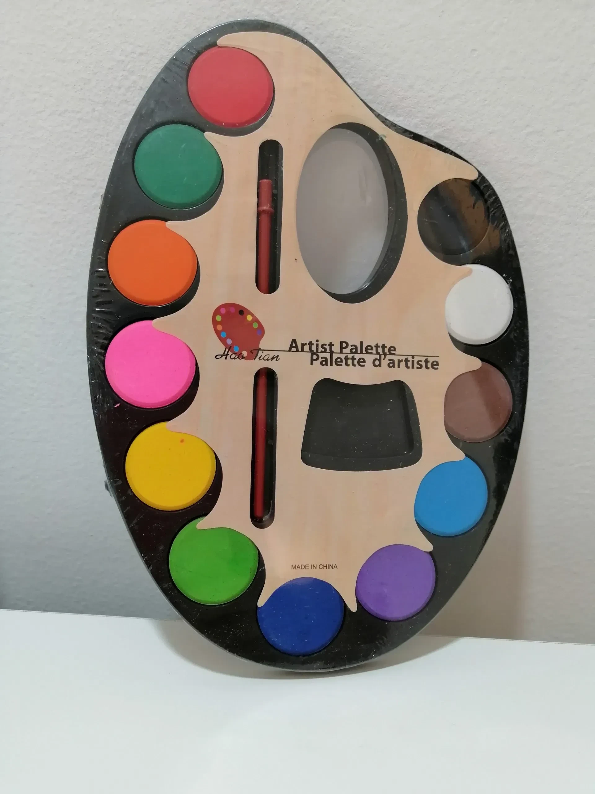 Paleta artistica con 12 pastillas acuarelas 