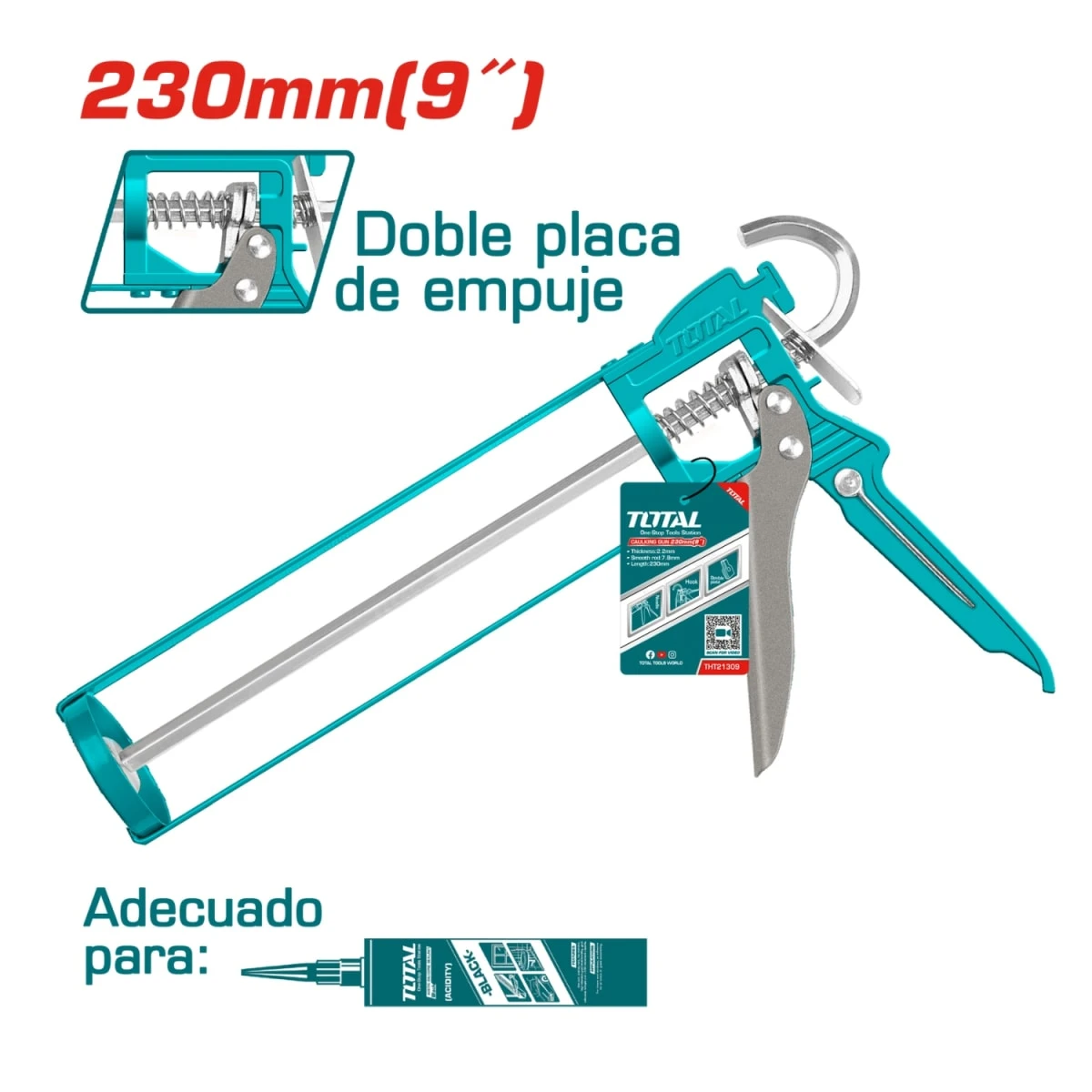 THT21309 Pistola calafateo de aluminio 230mm 9" total