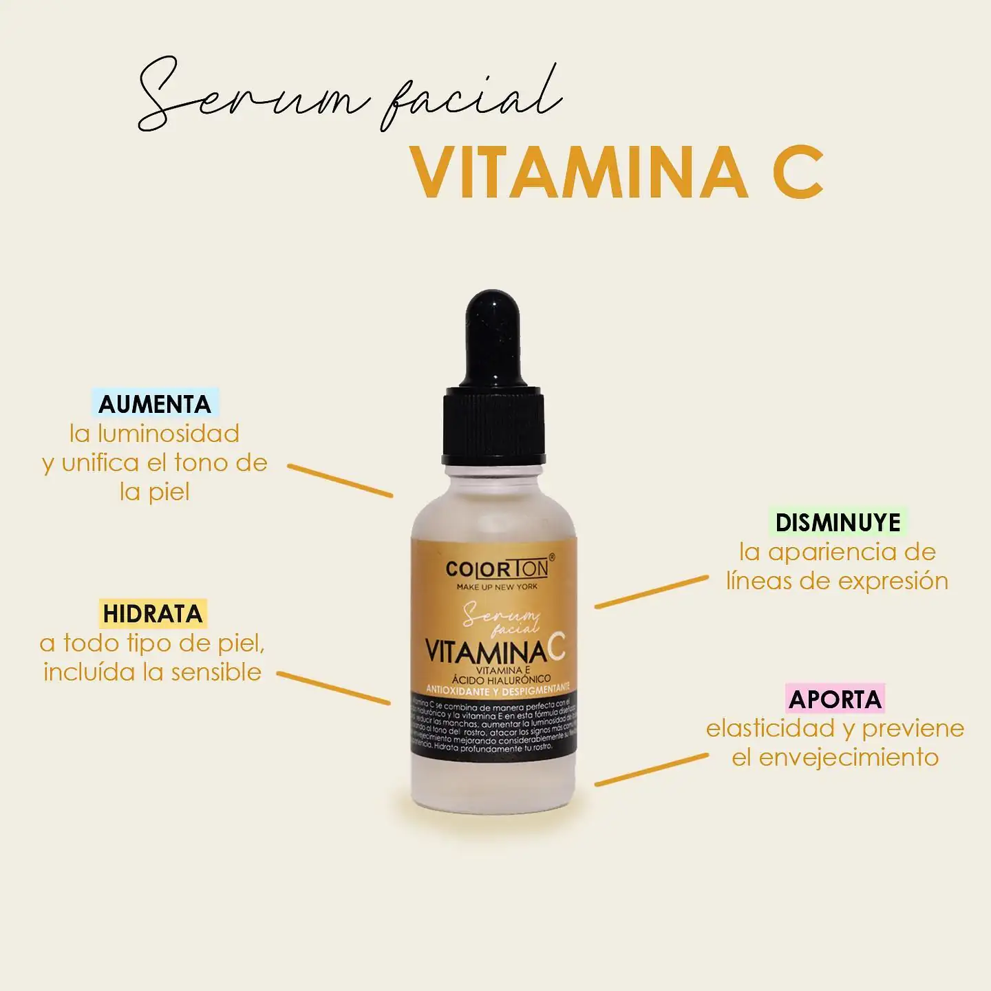 Serum facial de Vitamina C - Colortón  2