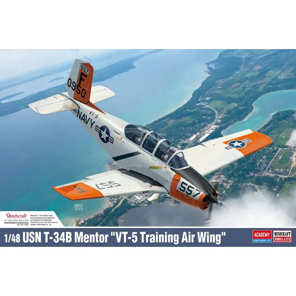 1/48 Academy USN T-34B Mentor 'VT-5 Training Air Wing'