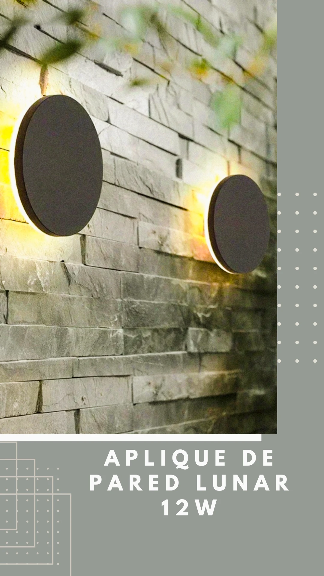  Aplique LED Tipo Luna 12w 6