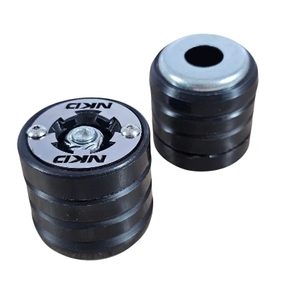 NKD 125 Trasero Slider contramarcado negro logo acero cromado PAR