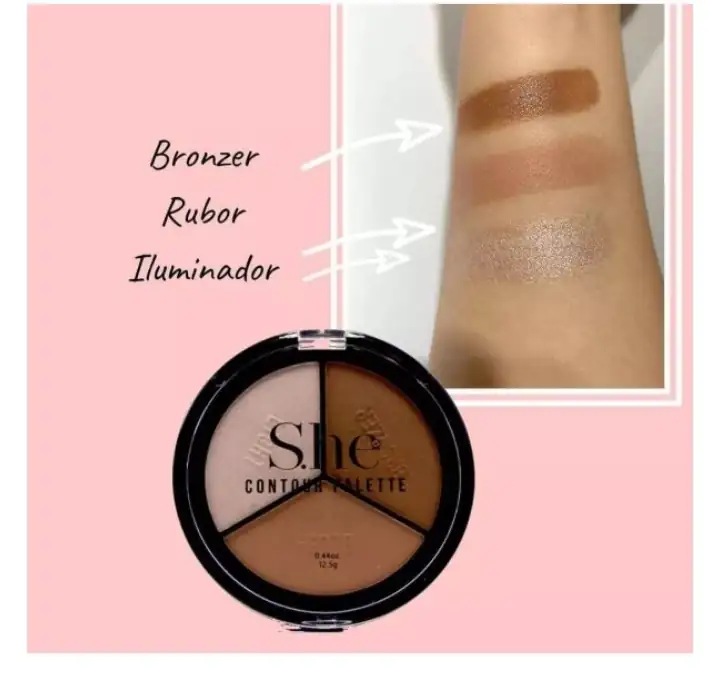 Paleta bronzer,rubor e iluminador She