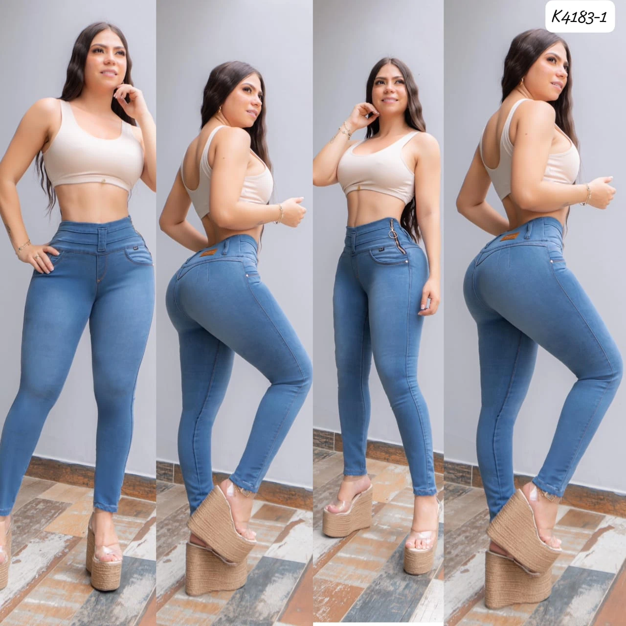 Jeans Dama cierre al lado