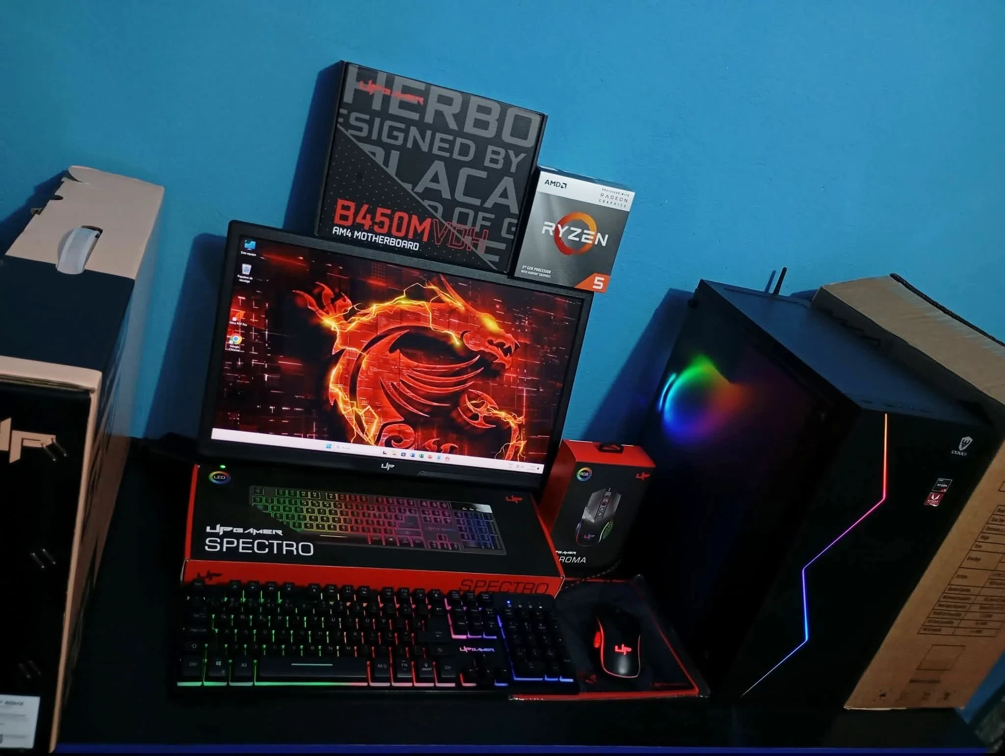 Pc Gamer y Diseño Nuevo .Comb.Completo ! Con Monitor 20" Nuevo  2