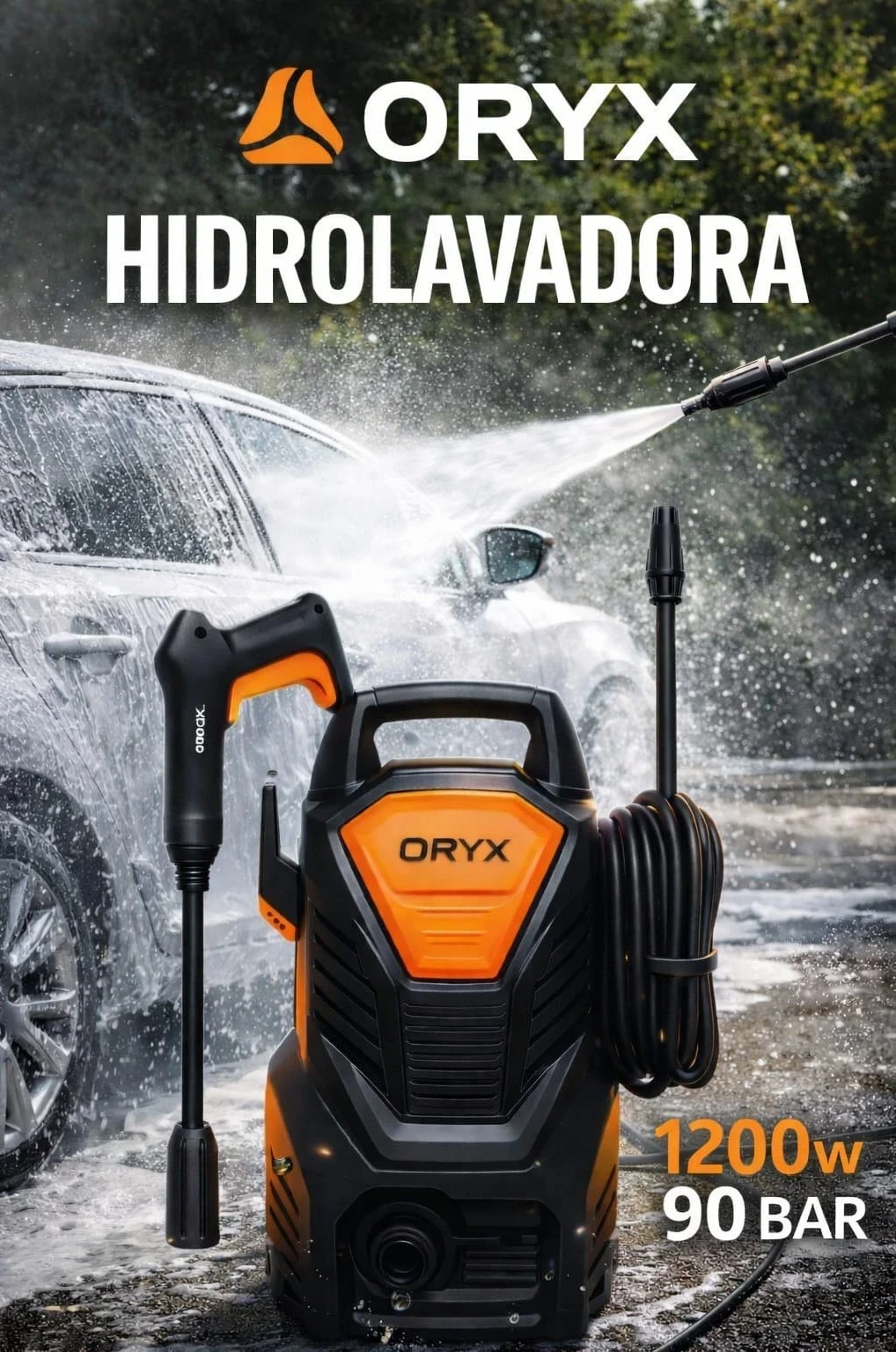 HIDROLAVADORA ORYX  1200W 90 BAR