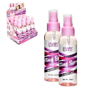SPRAY SELLADOR DE MAQUILLAJE USHAS PRESENTACION LILA