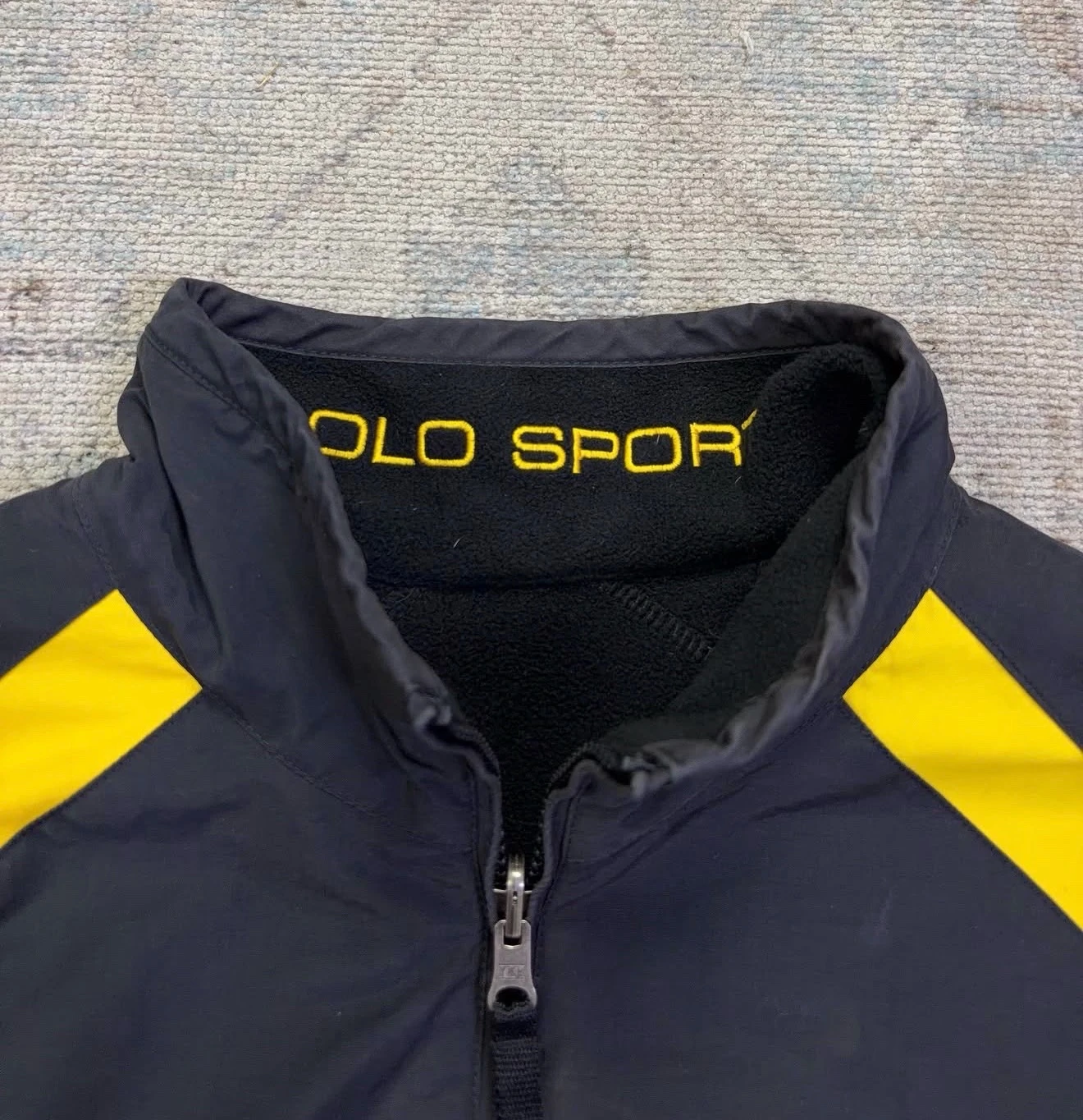 Chaqueta Vintage 90s Polo Sport Ralph Lauren Reversible Negra/Amarilla 5
