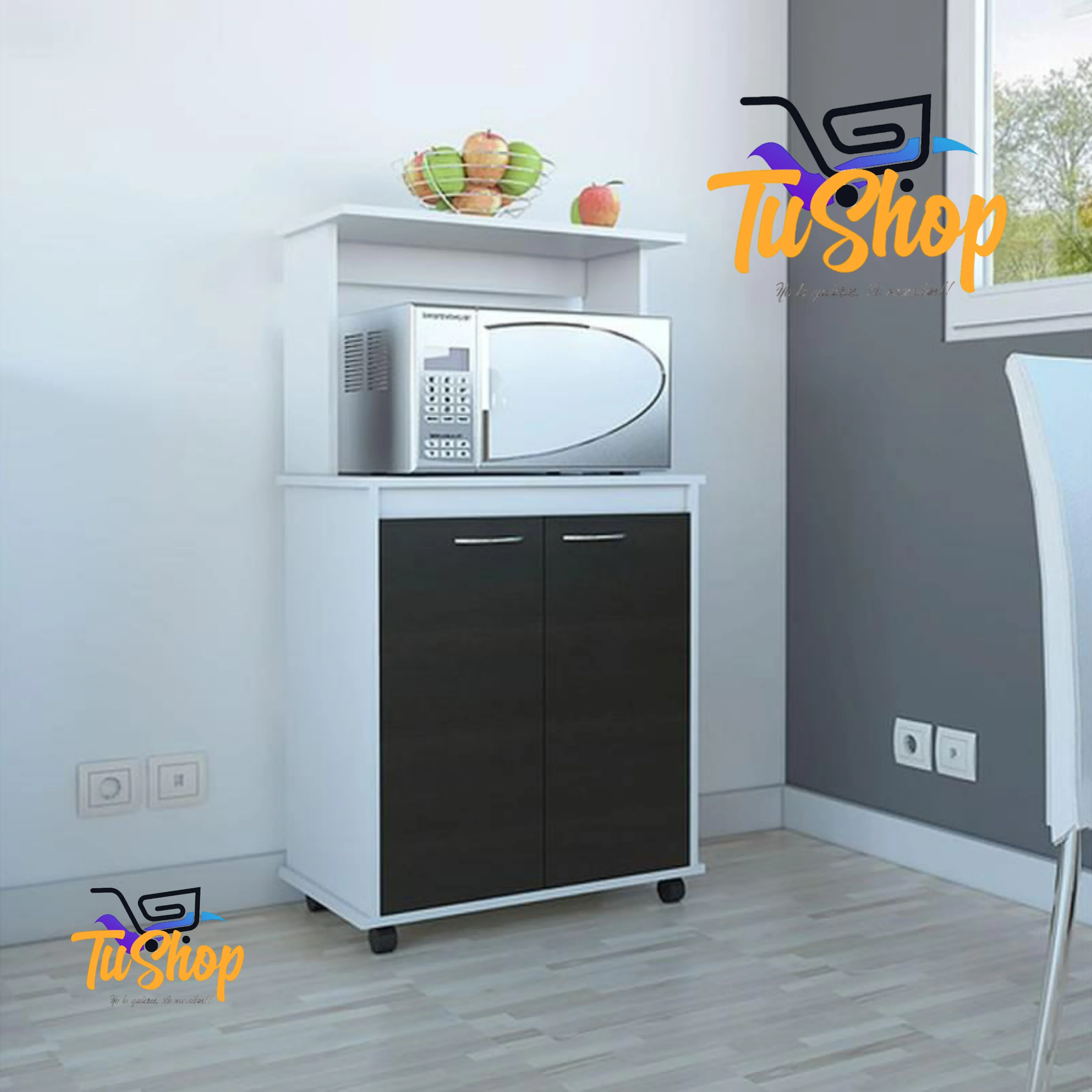 Mueble Alacena Baja Blanco Wengue 