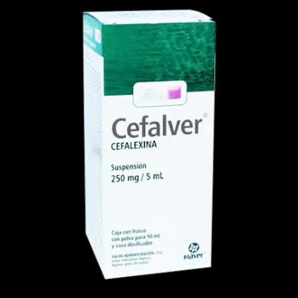 Cefalver susp / cefalexina 250mg/5ml