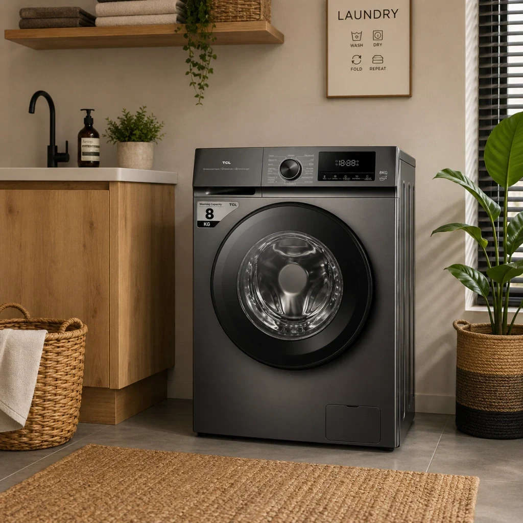 LAVARROPAS TCL FRONTAL 8 KG 1400 RPM INVERTER  GRIS ‼️SOLO POR PEDIDOS ‼️ 