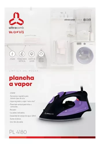 PLANCHA A VAPOR ULTRACOMB CON ROCIADOR  2