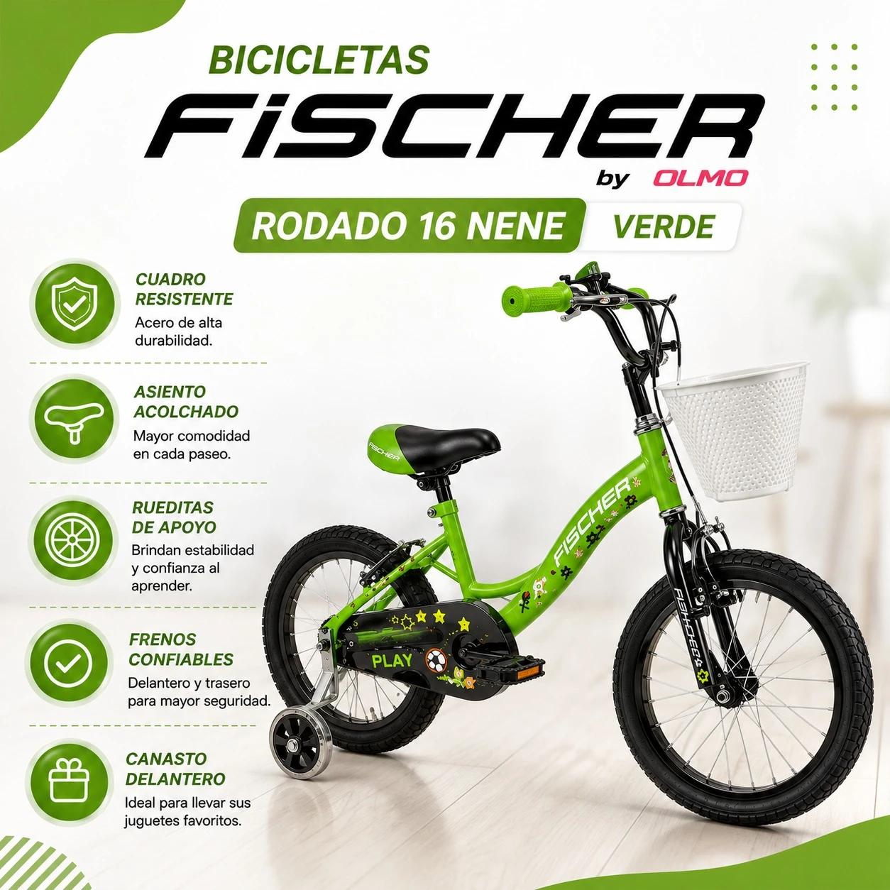 BICICLETAS FISCHER by OLMO – RODADO 16 