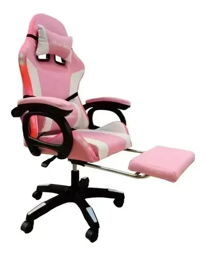 Silla Gamer STAR VISION Rosa/Blanca C/Luz